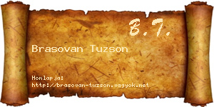 Brasovan Tuzson névjegykártya